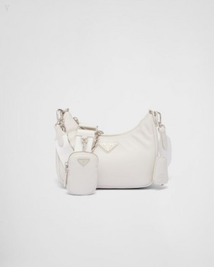 Prada Acolchado Nappa-leather Re-edition 2005 Shoulder Bag Blancos | YXSP9188