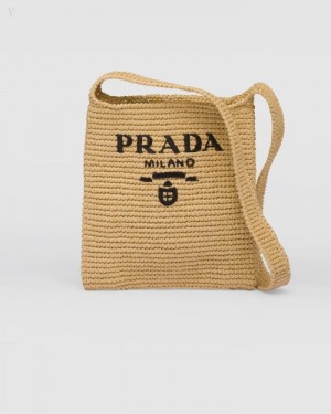 Prada Crochet Bag Beige | ZKDS8767