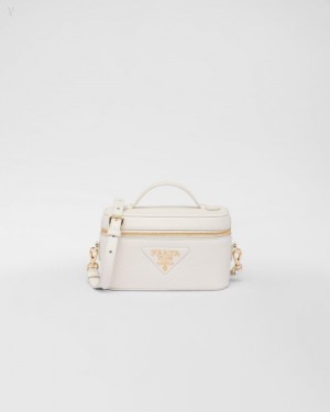 Prada Cuero Mini-bag Blancos | UEAR9320