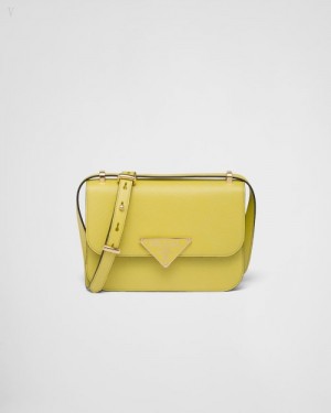 Prada Emblème Saffiano Shoulder Bag Amarillos | MVWG1769