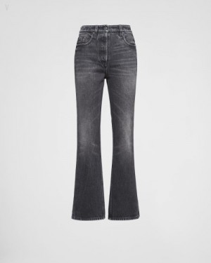 Prada Five-pocket Denim Jeans Negros | LSAW7515