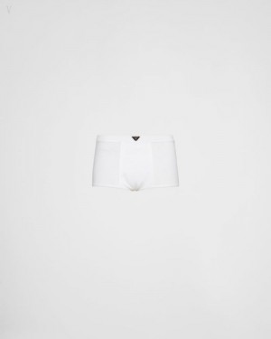 Prada Jersey Shorts Blancos | XWMX2744