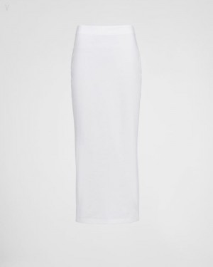 Prada Jersey Skirt Blancos | SUUJ2259