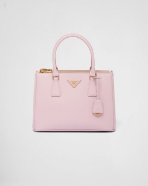 Prada Medium Galleria Saffiano Cuero Bag Rosas | RWAC6516
