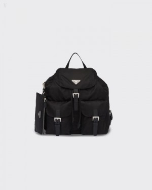 Prada Pouch Re-nylon Medium Backpack Negros | KIET8408