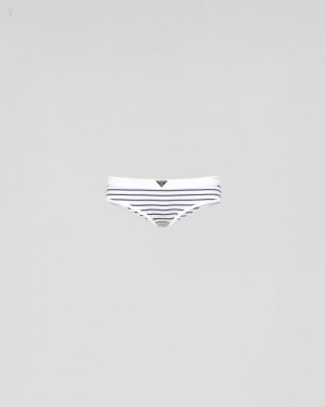 Prada Printed Jersey Shorts Blancos Azules | LEIW1311