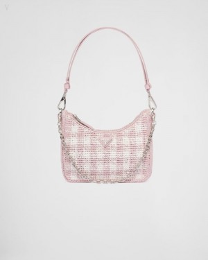 Prada Re-edition Crochet Mini-bag Rosas | YGBI3709
