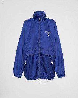 Prada Re-nylon Blouson Jacket Azules Claro | ZCDE5145
