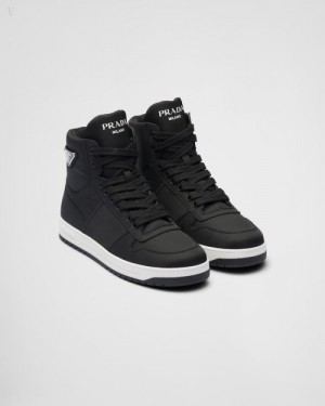 Prada Re-nylon Gabardine High-top Sneakers Negros | CPAP8601