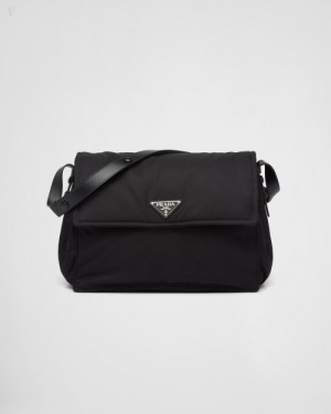Prada Re-nylon Large Acolchado Shoulder Bag Negros | OWRY1170