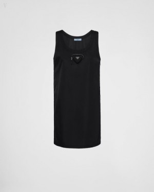 Prada Re-nylon Mini-dress Negros | IMHQ2710