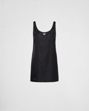 Prada Re-nylon Mini-dress Negros | PZXM2968