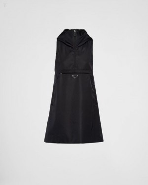 Prada Re-nylon Mini-dress Negros | RGFR0646