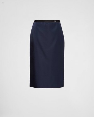 Prada Re-nylon Pencil Skirt Azules | XFWG2678