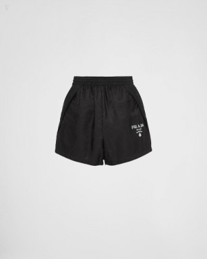 Prada Re-nylon Shorts Negros | BVZW3661