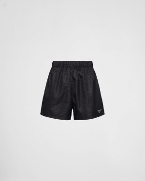 Prada Re-nylon Shorts Negros | JMCY1260