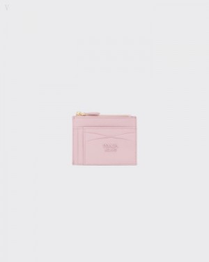 Prada Saffiano And Cuero Card Holder Rosas | IPVN6553