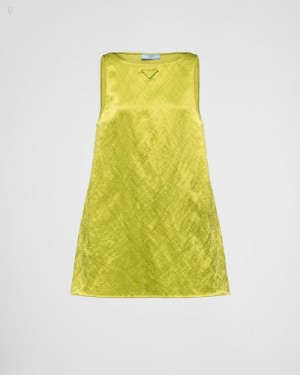 Prada Satin Mini-dress Verdes | JNKE6729