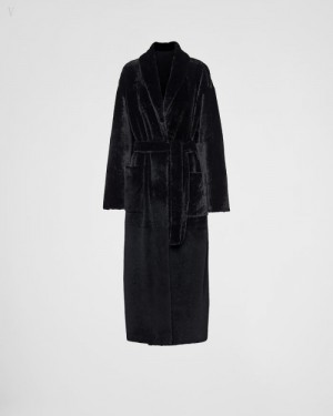 Prada Shearling Coat Negros | IVWT0809