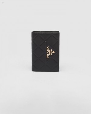 Prada Small Cuero Wallet Negros | OOPD5240