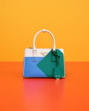 Prada Small Galleria Saffiano Special Edition Bag Mango | YUKM9305