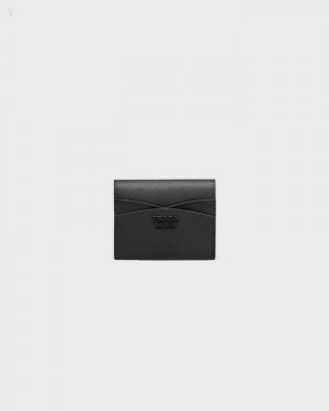 Prada Small Saffiano And Cuero Wallet Negros | EAAO2651