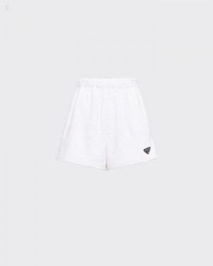 Prada Terry Cloth Shorts Blancos | KJDI1137