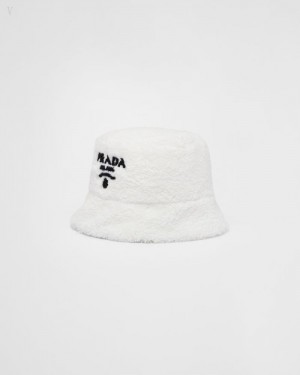 Prada Terrycloth Bucket Hat Blancos Negros | JSTG0039