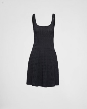Prada Viscose Mini-dress Negros | TBCD8565