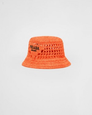 Prada Woven Fabric Bucket Hat Naranjas | PCPC1320