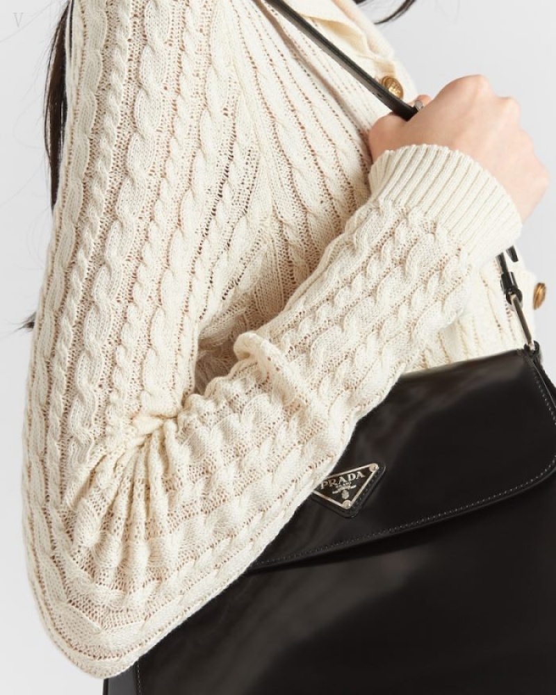 Prada Cable-knit Algodon Mini-dress Blancos | WCPU8470