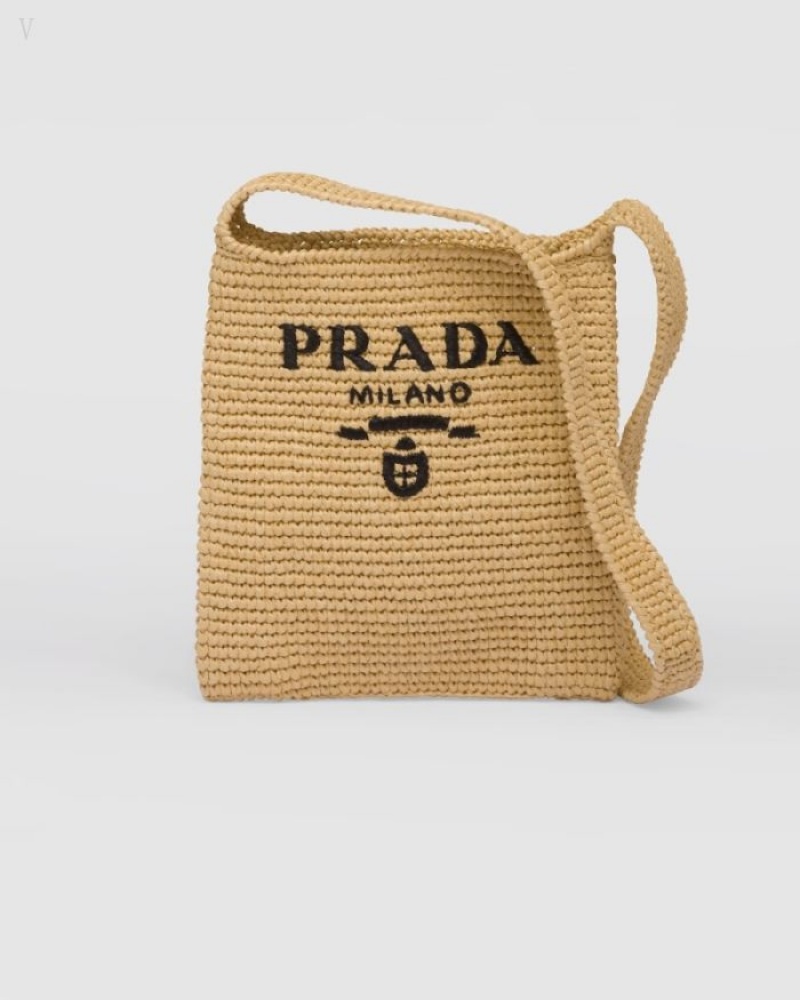 Prada Crochet Bag Beige | ZKDS8767