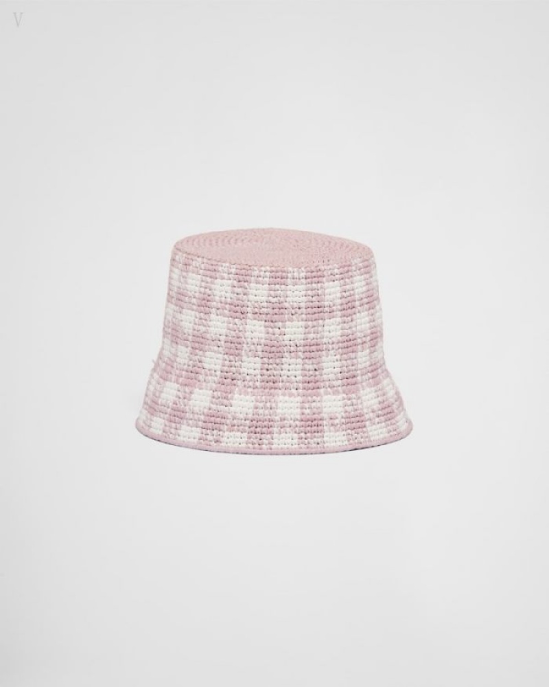 Prada Crochet Bucket Hat Rosas | MGXA2526