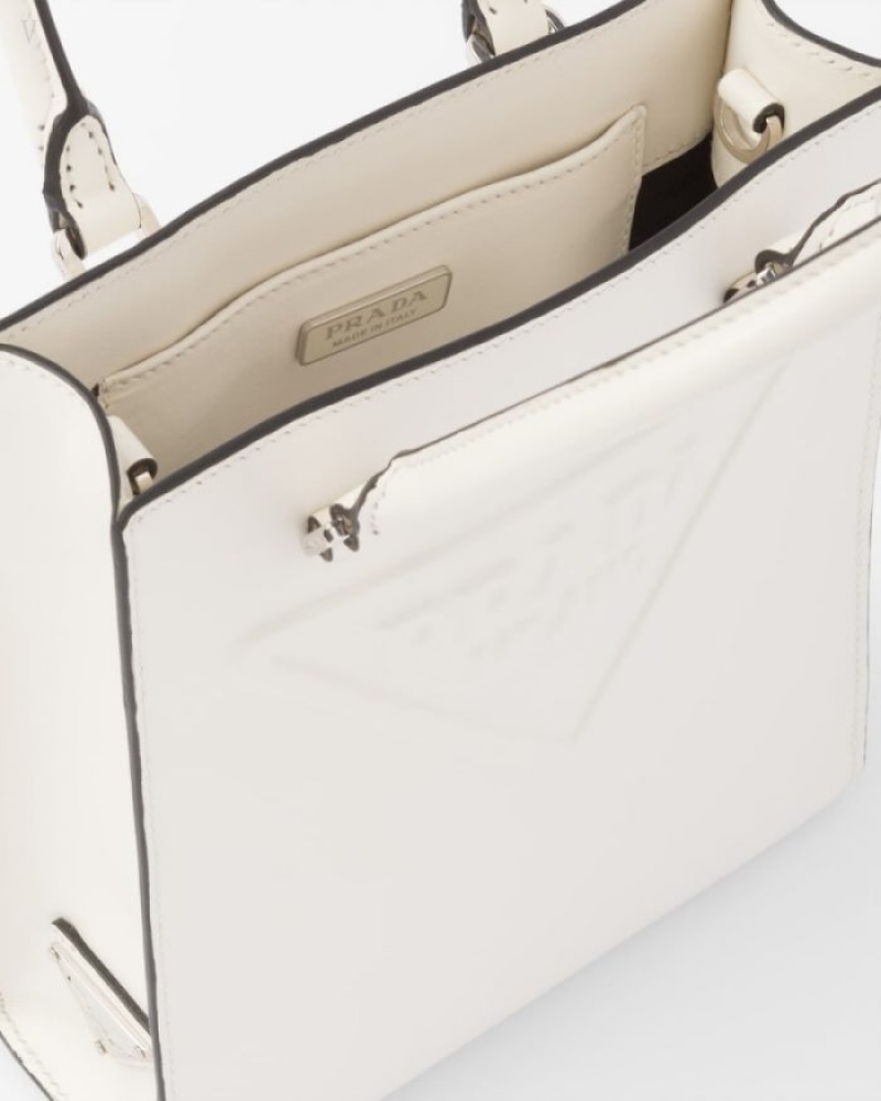Prada Cuero Handbag Blancos | IXSS1759