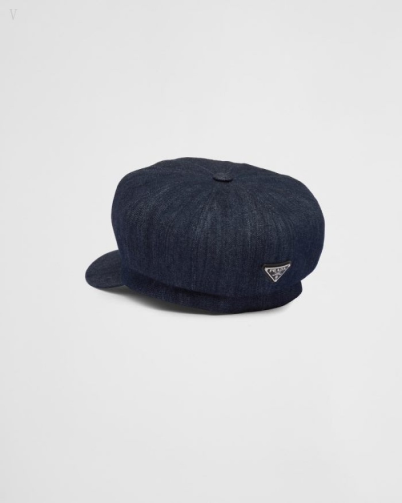 Prada Denim Hat Azul Marino | UKUD9490