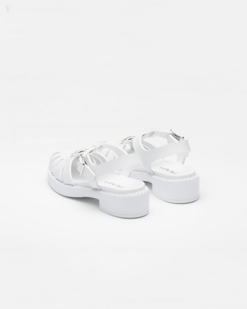 Prada Deportivo Foam Rubber Sandals Blancos | BTRO7990
