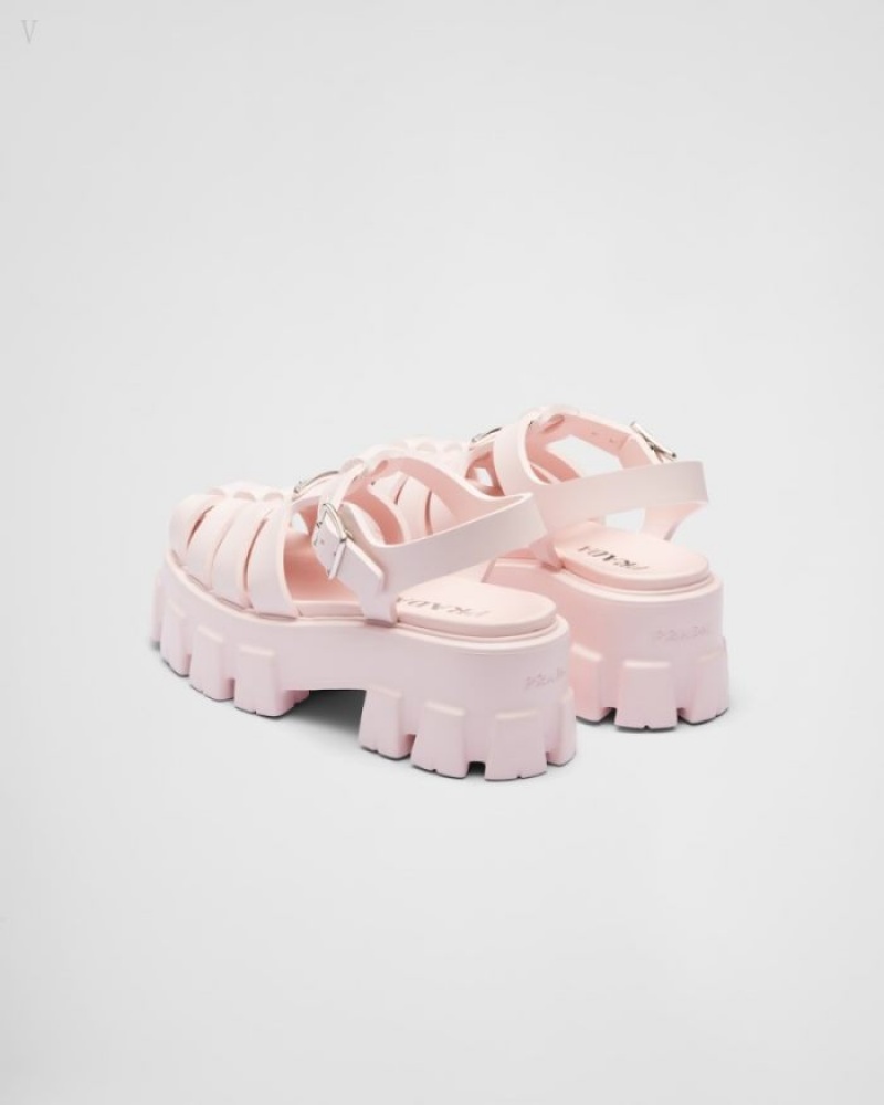 Prada Foam Rubber Sandals Rosas | DCRX8498