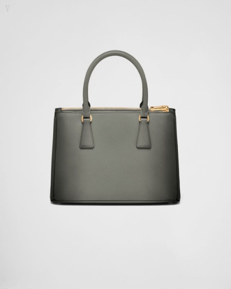 Prada Medium Galleria Ombré Saffiano Cuero Bag Grises | WRMT1263
