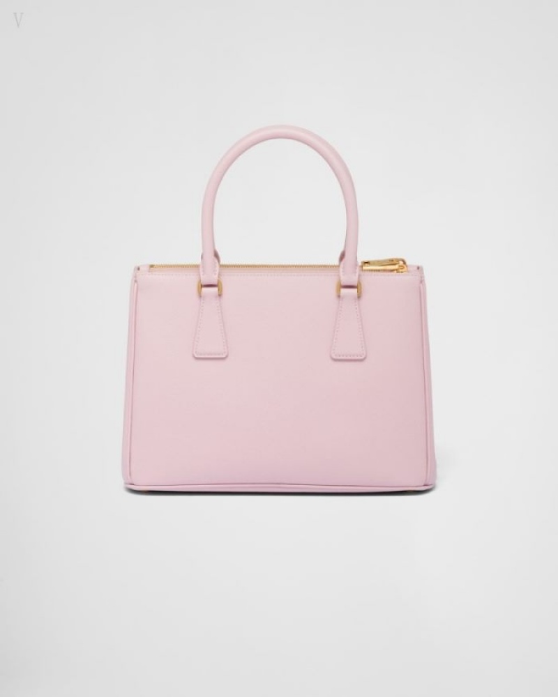 Prada Medium Galleria Saffiano Cuero Bag Rosas | RWAC6516