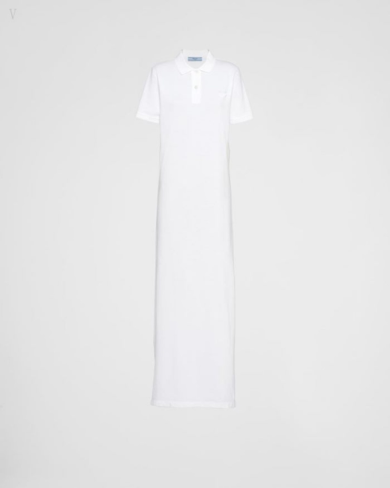 Prada Piqué Midi-dress Blancos | RIAZ7766