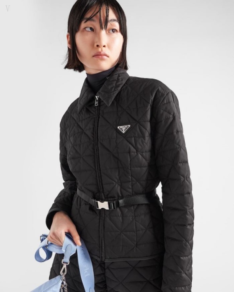 Prada Re-nylon Cropped Jacket Negros | KGNN8845