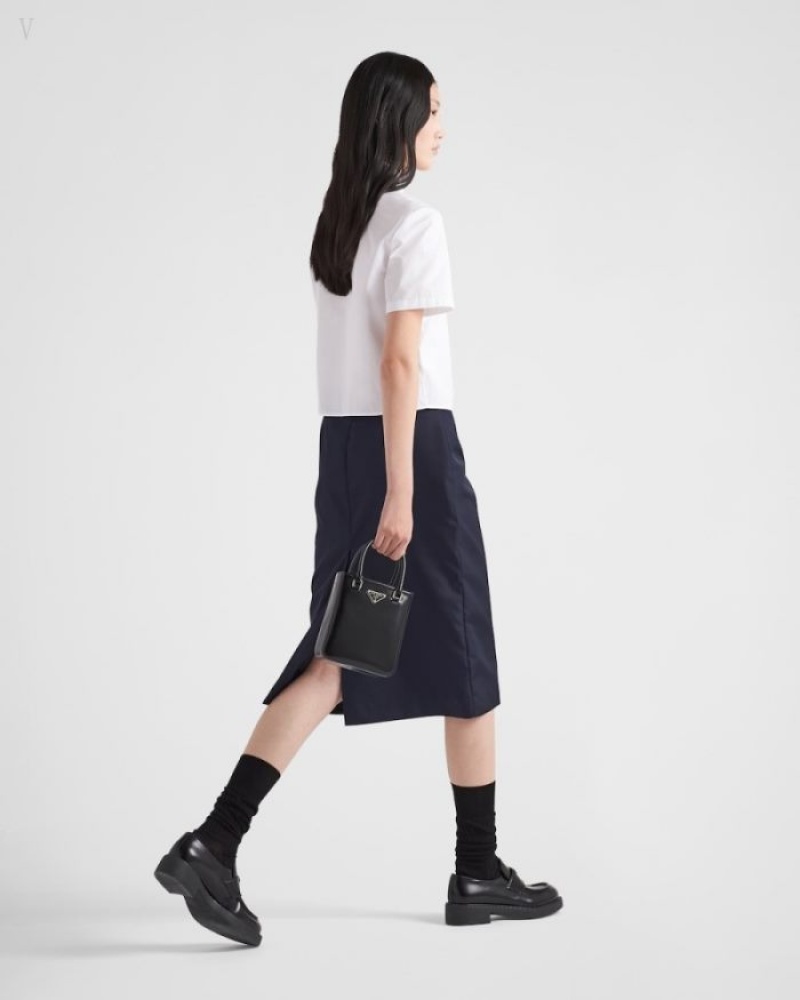 Prada Re-nylon Pencil Skirt Azules | XFWG2678