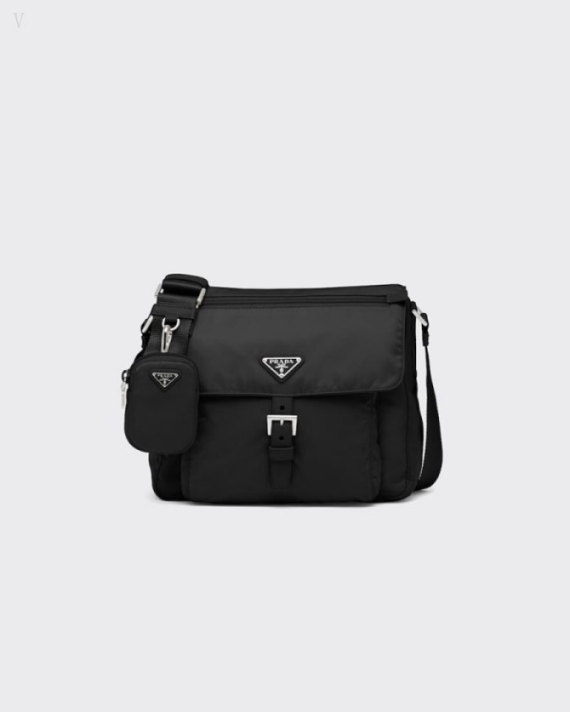 Prada Re-nylon Shoulder Bag Negros | KHAN2805