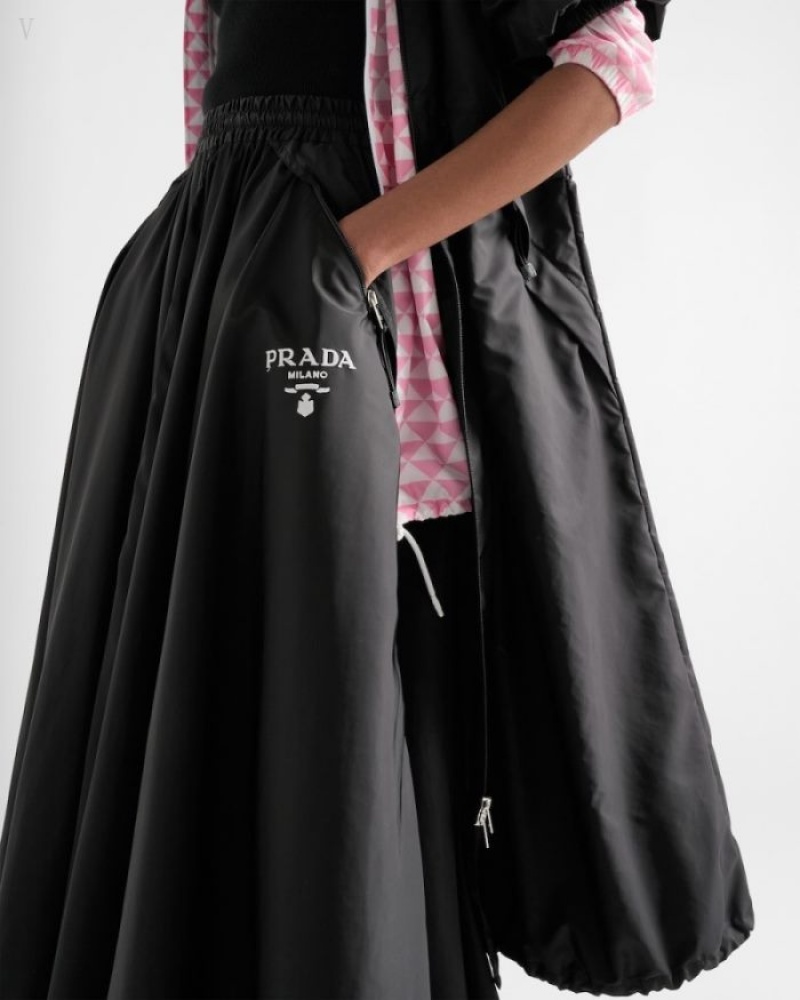 Prada Re-nylon Skirt Negros | AUVZ3971