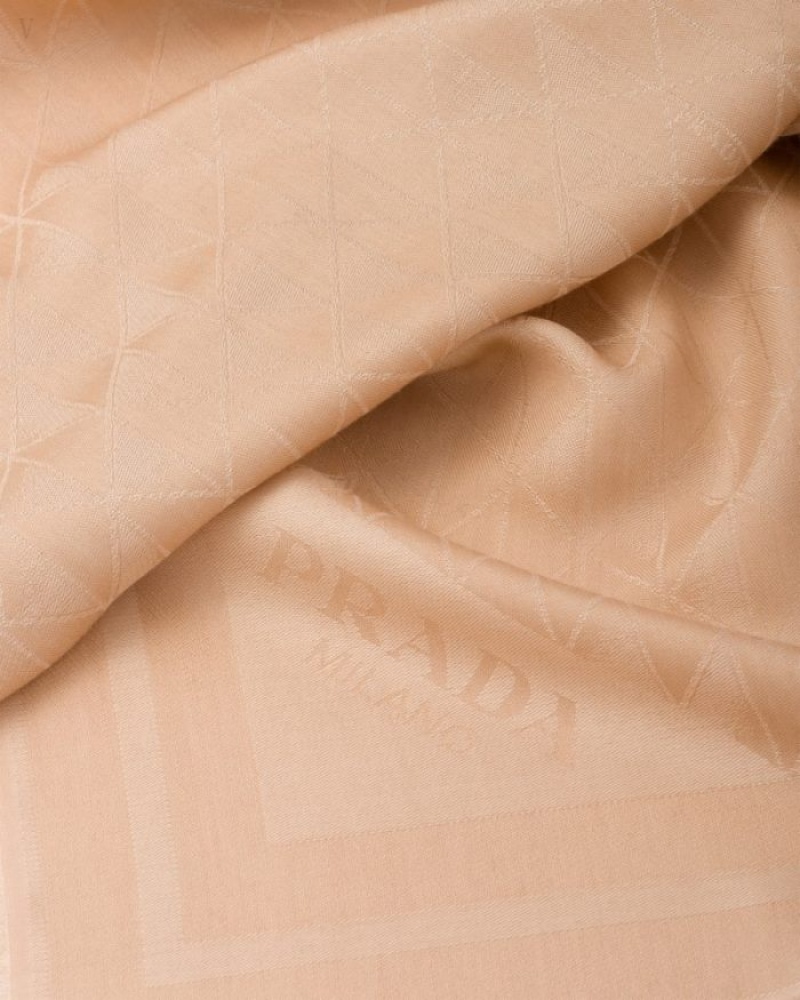 Prada Silk And Lana Jacquard Scarf Cord | ZECS9982