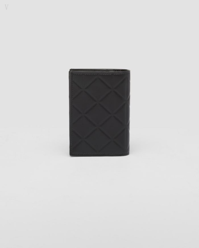 Prada Small Cuero Wallet Negros | OOPD5240